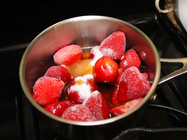 cooking strawberries