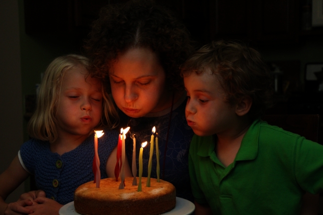 blowing out the candles